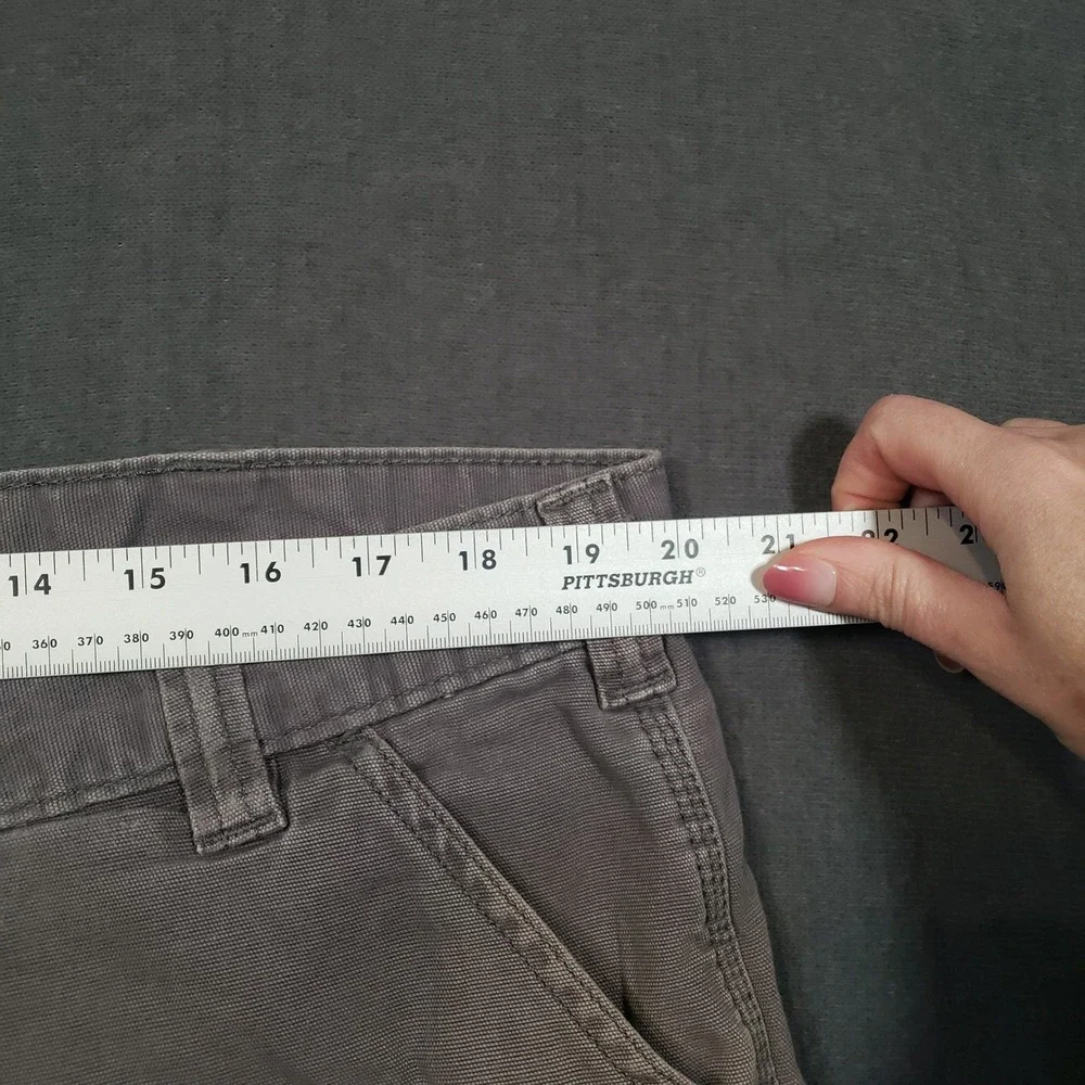 Carhartt Canvas Work Shorts Mens 40 Gray Rugged Flex Relaxed Fit BS2514-M